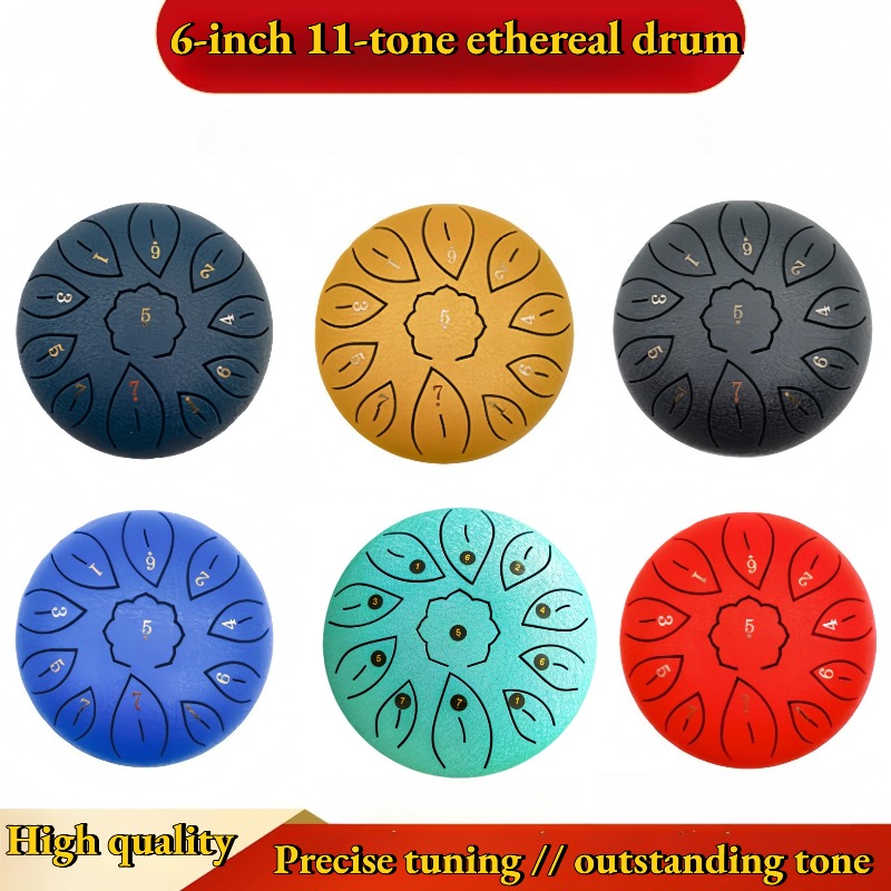 Musical Instrument With Hand - Tamburo Etterico da 6 Pollici con