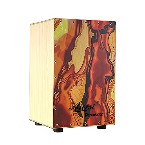 Musical Instrument With Hand - Cajon in Legno Colorato, Strumento a